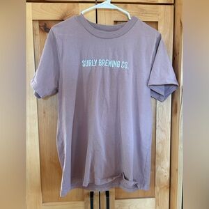 Ascolour women’s classic Mauve Surly Brewing Co embroidered Logo T-Shirt small S
